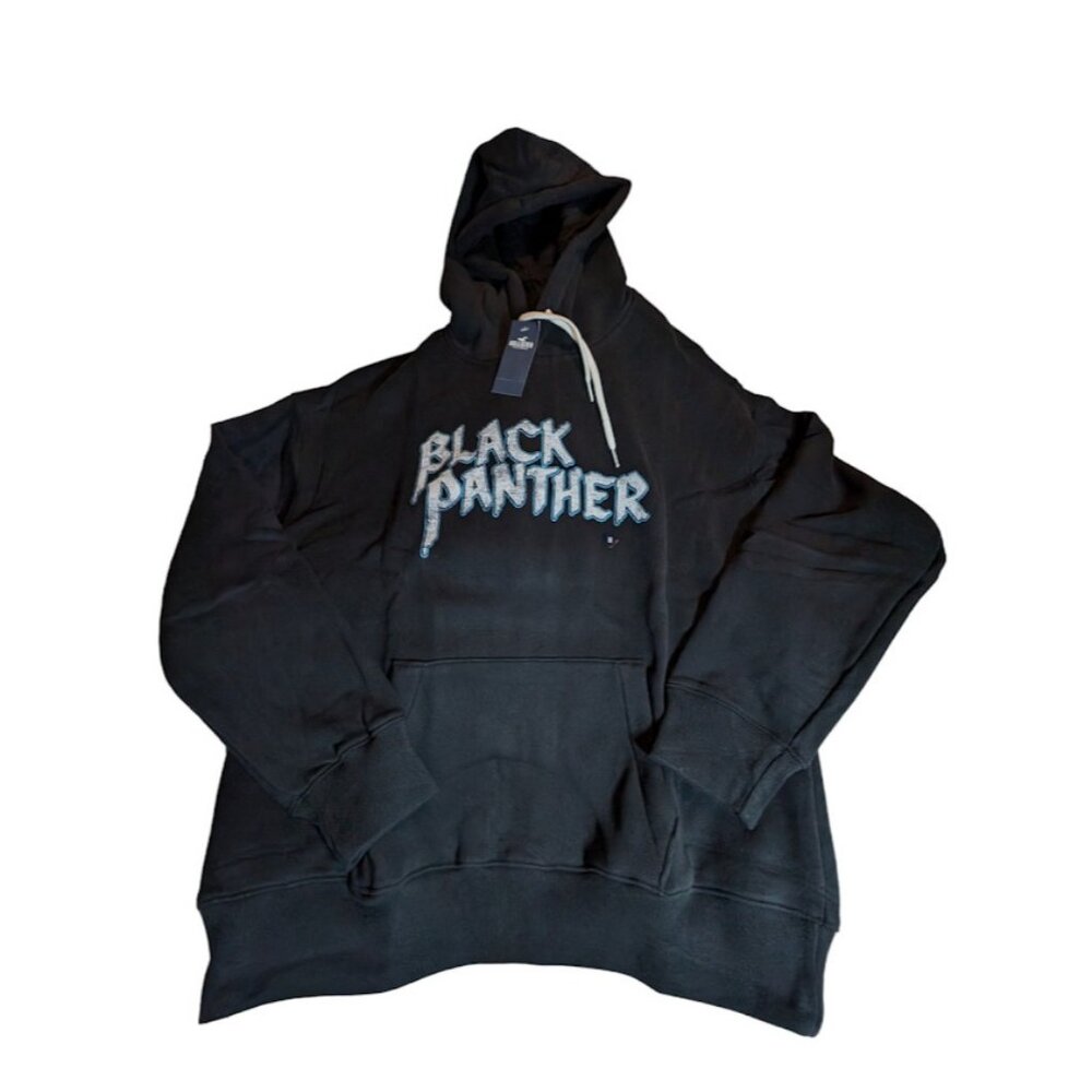 Hollister Cali x Marvel Black Panther Men's Small Black Oversized Fit Hoodie New